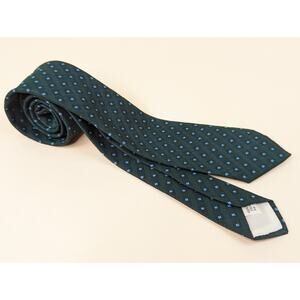 Vintage 70s MARSHALL FIELD & Company Mansfield Green Blue Polyester Tie 3" 54.5"